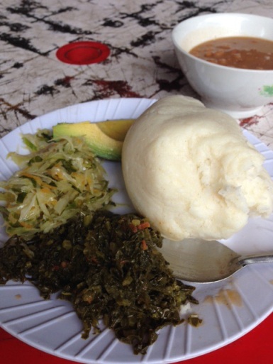 The weird white thing is Ugali